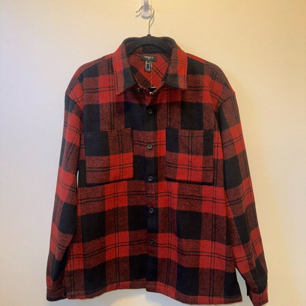 New! Red Flannel/Plaid Jacket